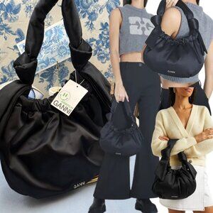 Ganni | Bags | Ganni Nwt Recycled Material Small Occasion Hobo Bag 